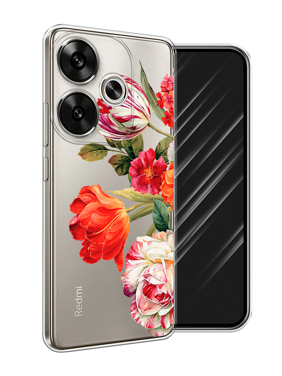 

Чехол Awog на Xiaomi Redmi Turbo 3 "Весенний букет", Красный;розовый;зеленый, 322150-1
