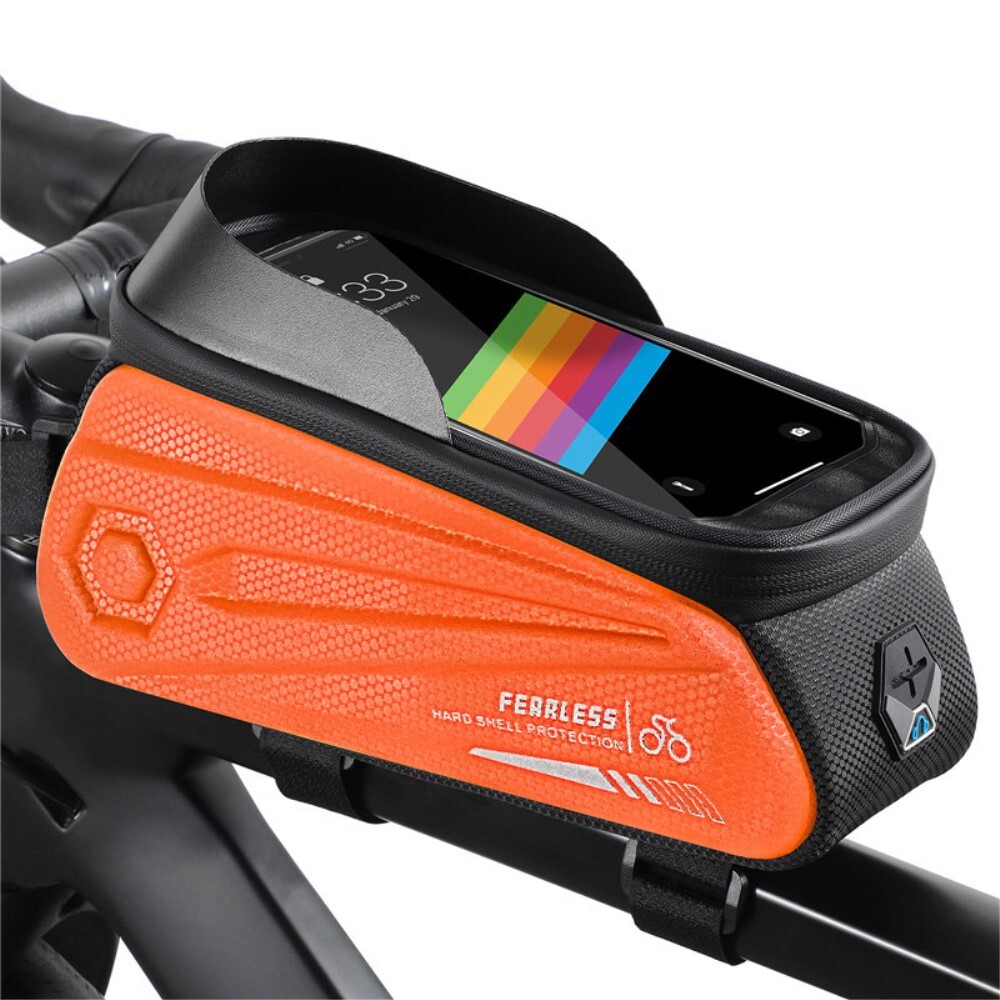 Велосипедная сумка для телефона West Biking, с доступом к сенсору до 7 дюймов, оранжевая