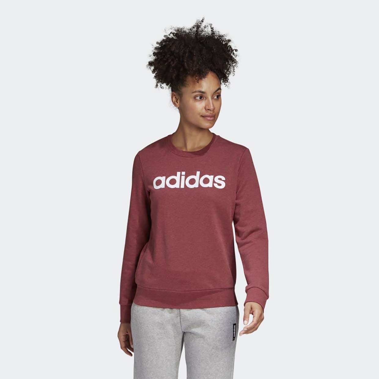 

Свитшот женский Adidas W E LIN SWEAT красный L, W E LIN SWEAT