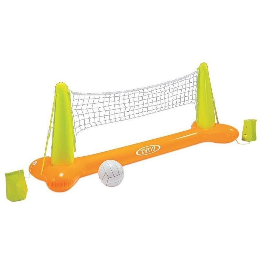 

Волейбольная надувная сетка для бассейна 239х64х91 см, в комплекте с мячом, от 6лет, Оранжевый;зеленый
