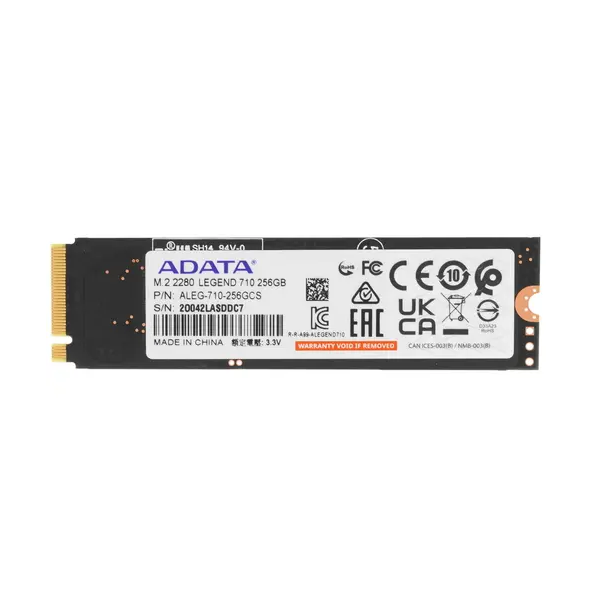 

SSD накопитель ADATA Legend 710 M. 2 2280 256 ГБ, Legend 710
