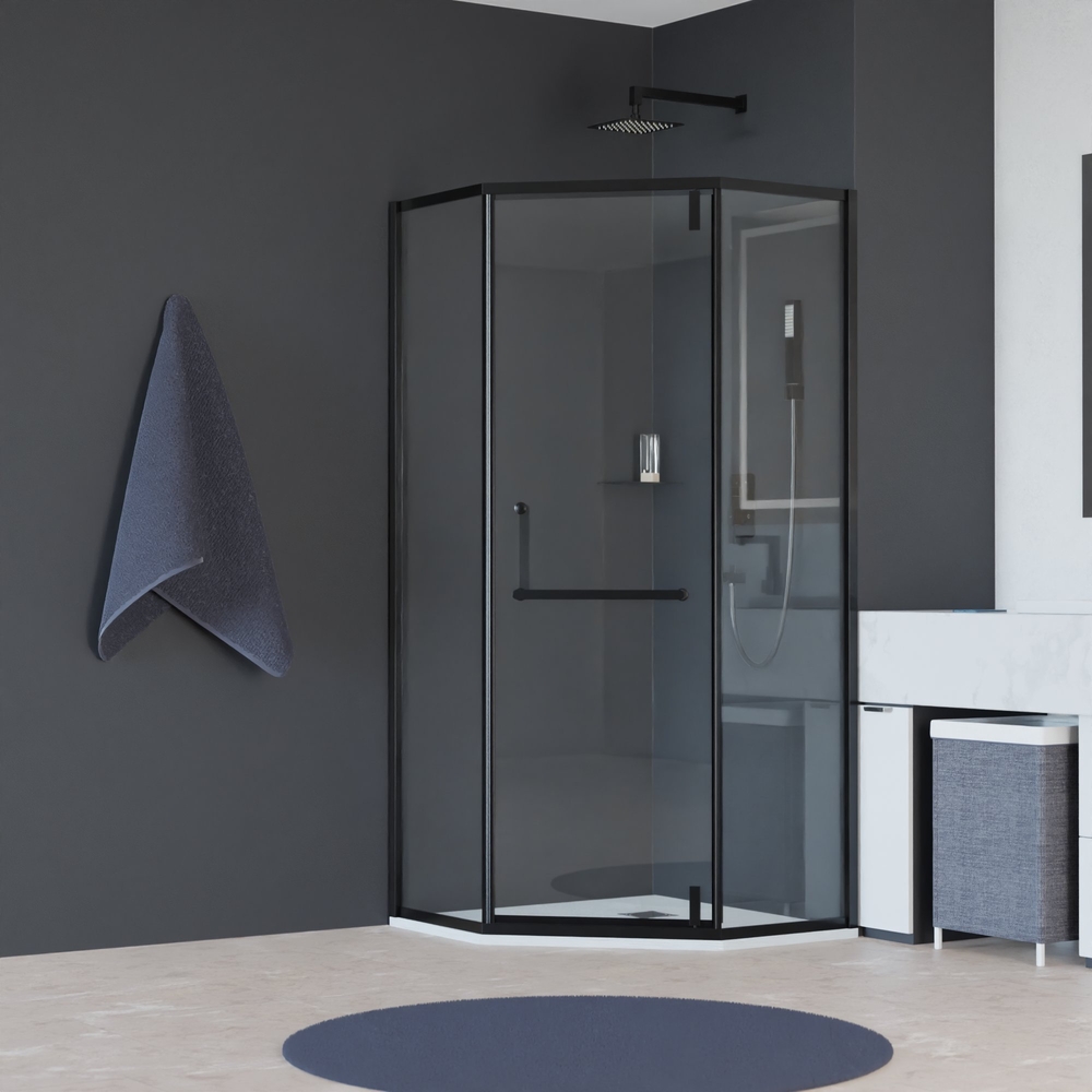 

Душевой уголок RGW Hotel HO-084-B 100x100x195 см, профиль черный, стекло прозрачное