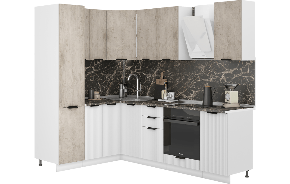 

Интерьер-центр Кухня Норд Line 1,6х2,4 м Камень беж/софт даймонд, НФ-00002148_000026257