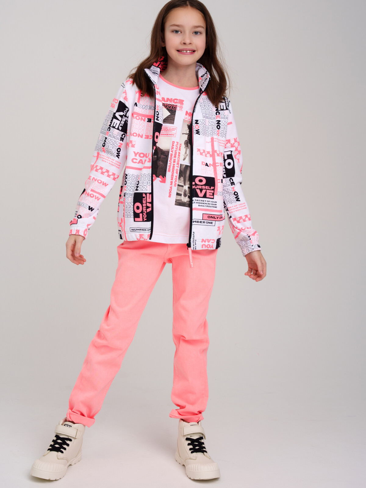 

Брюки детские PlayToday Tween 12321556, коралловый, 164, Розовый, 12321556