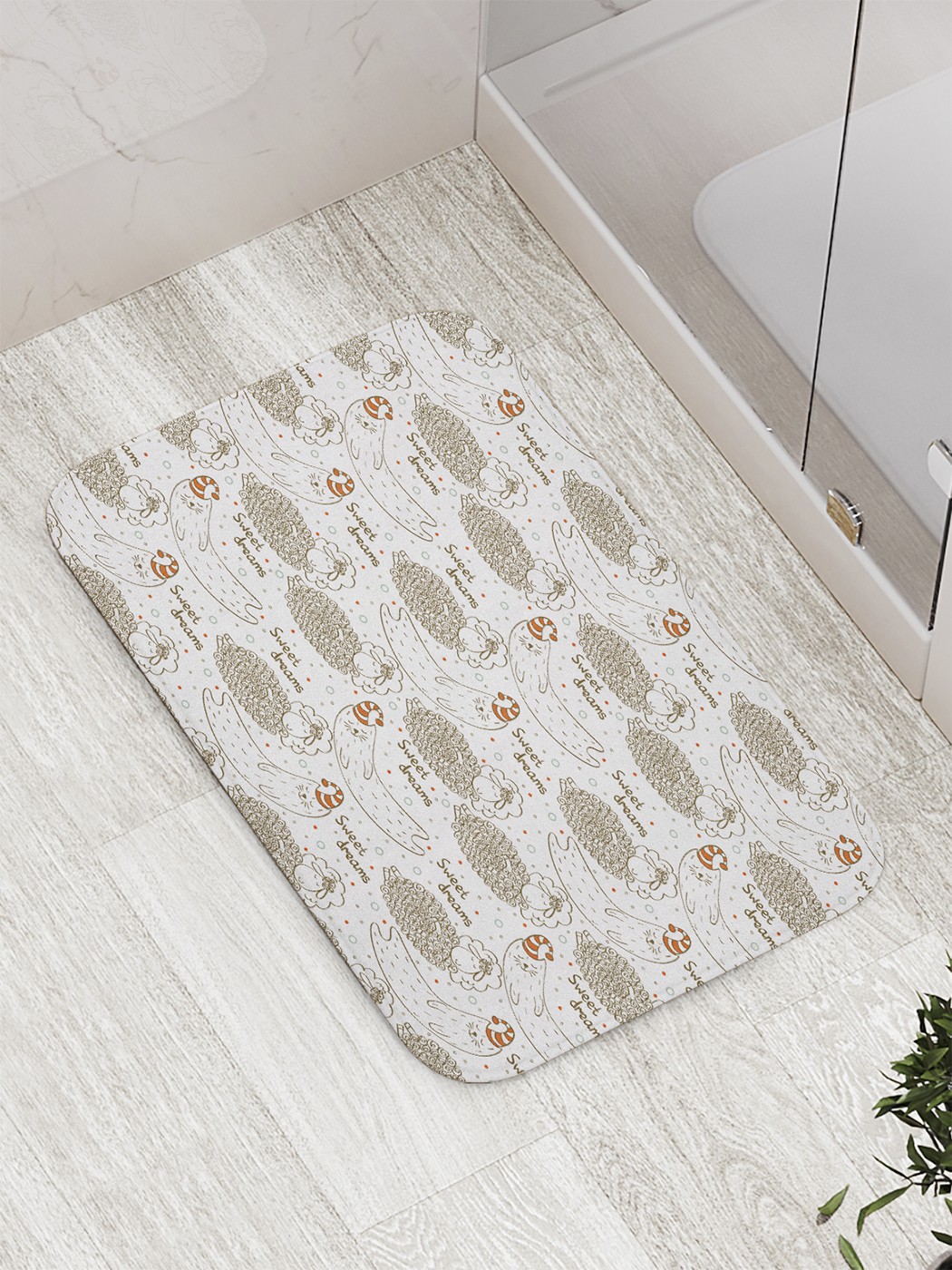 

bath_61184 Коврик противоскользящий для ванной, сауны, бассейна, 77х52 см