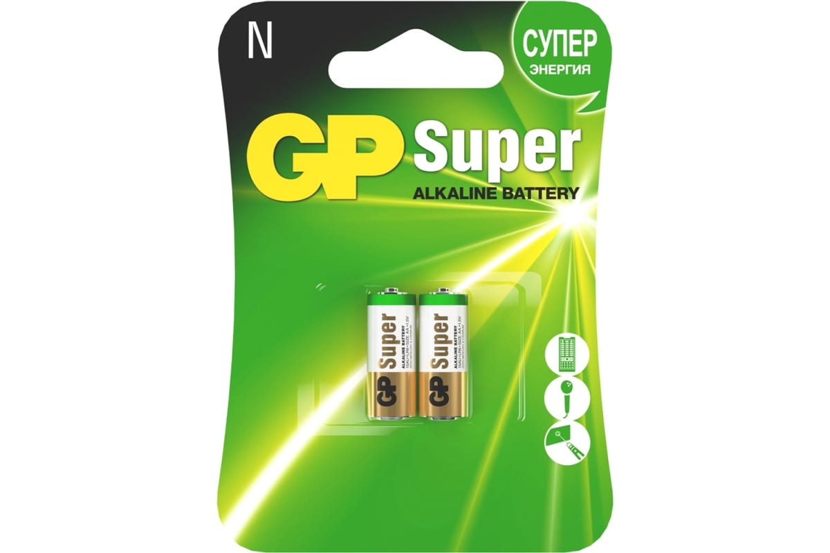 

N Батарейка GP Super Alkaline 910A LR1, 2 шт.