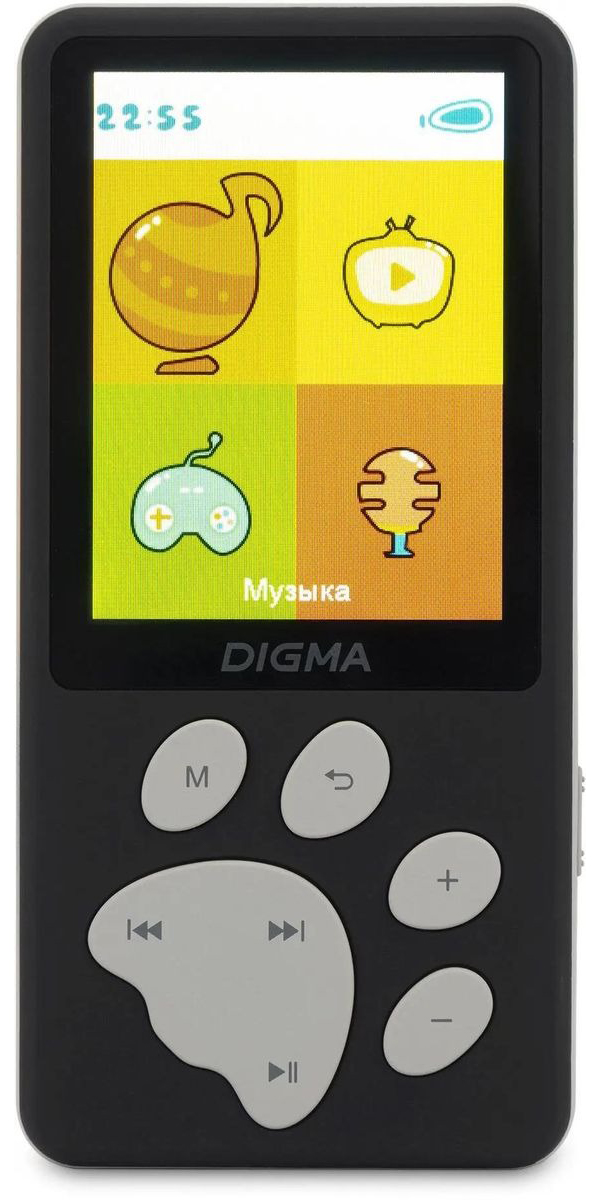 

MP3 плеер Digma S5 flash 8ГБ черный/серый