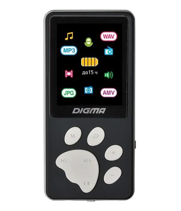 

MP3 плеер Digma S4 flash 8ГБ черный/серый