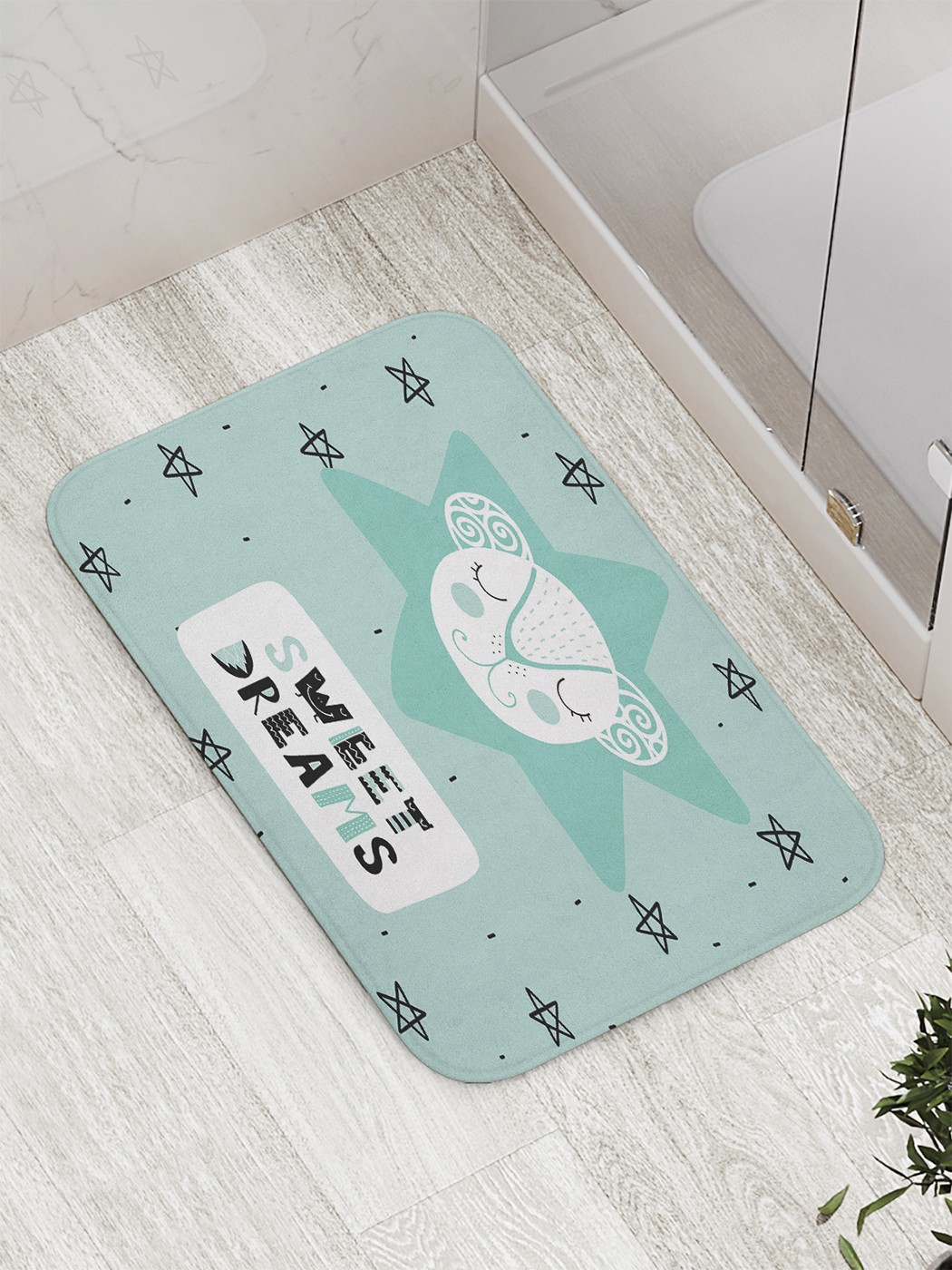 

bath_61135 Коврик противоскользящий для ванной, сауны, бассейна, 77х52 см