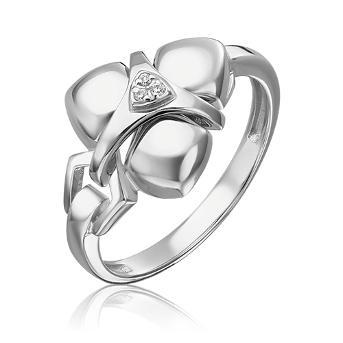 фото Кольцо из белого золота с бриллиантом р.18 platina jewelry 01-5601-00-101-1120