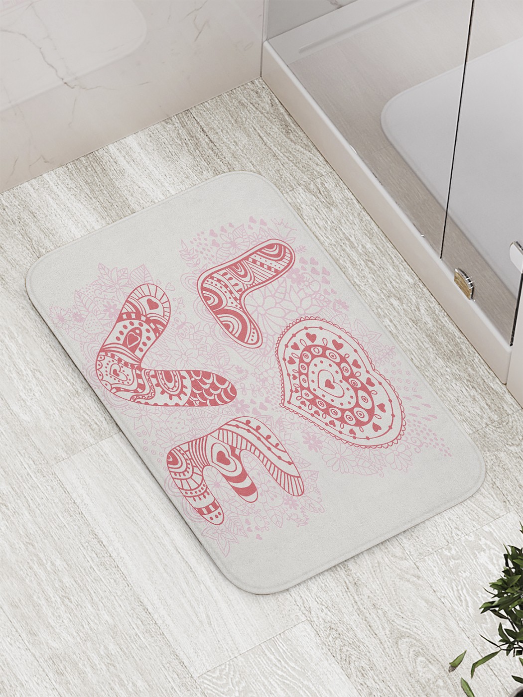 

bath_61100 Коврик противоскользящий для ванной, сауны, бассейна, 77х52 см