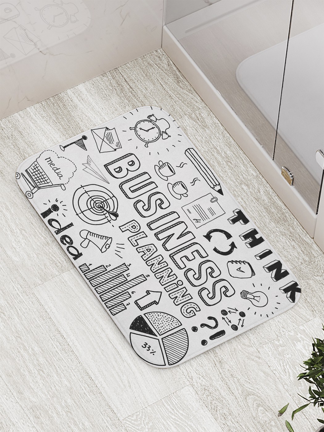 

bath_61089 Коврик противоскользящий для ванной, сауны, бассейна, 77х52 см