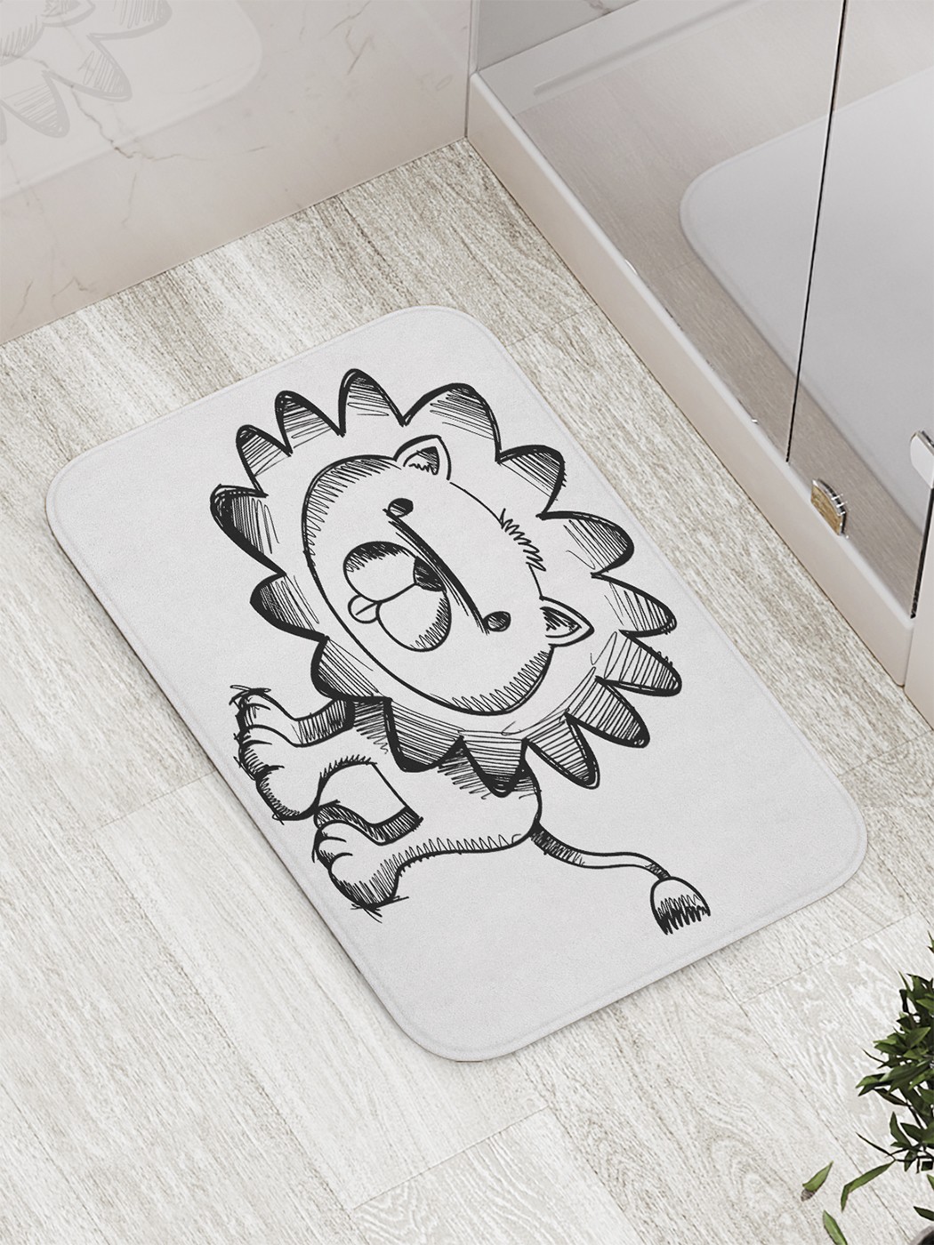 

bath_61084 Коврик противоскользящий для ванной, сауны, бассейна, 77х52 см