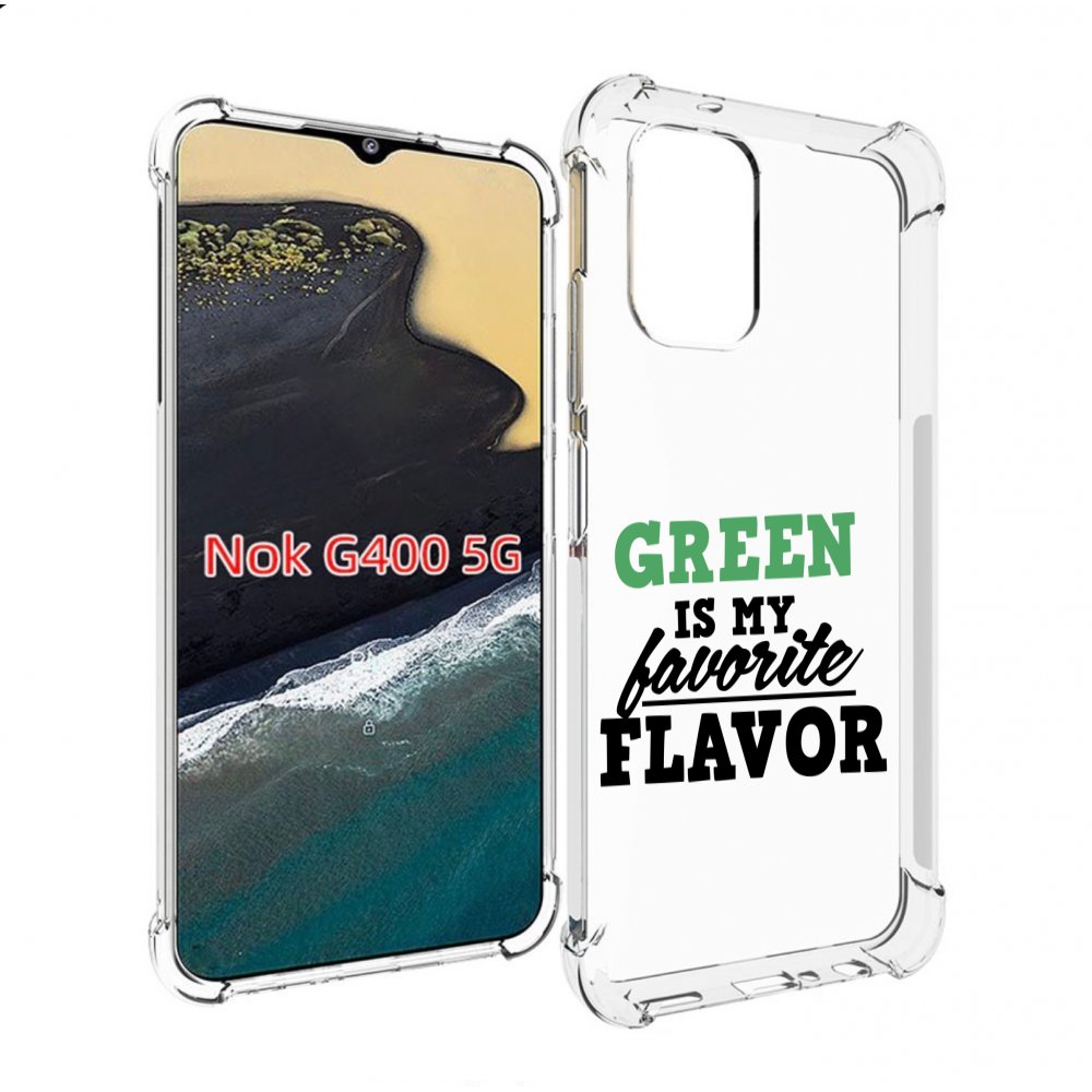 

Чехол MyPads Зеленый-фаворит для Nokia G400 5G, Прозрачный, Tocco
