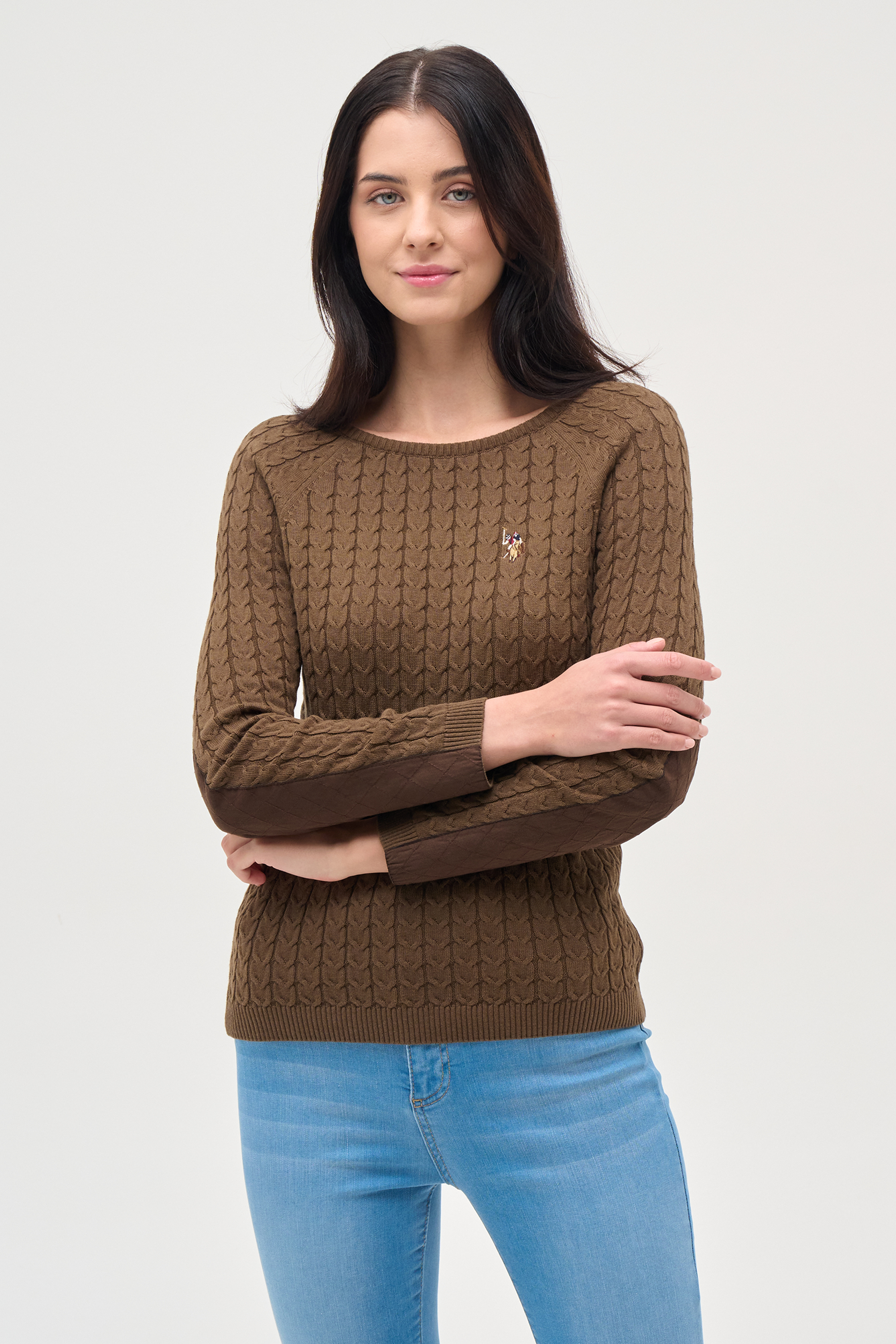 

Джемпер женский U.S. POLO Assn. G082SZ0TK0MERY-R коричневый M, G082SZ0TK0MERY-R