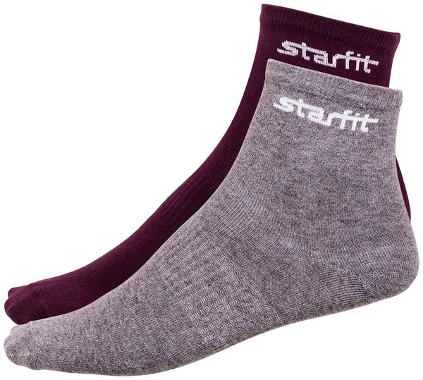

Комплект носков женских Starfit разноцветных 39-42, Серый;бордовый