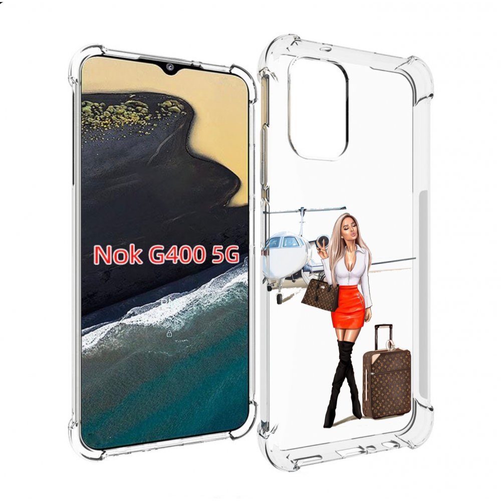 

Чехол MyPads Деловая-девушка женский для Nokia G400 5G, Прозрачный, Tocco