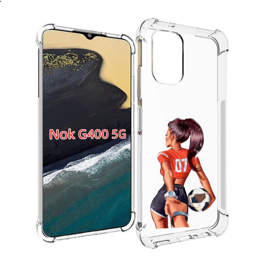 

Чехол MyPads Девушка-футболистка женский для Nokia G400 5G, Прозрачный, Tocco