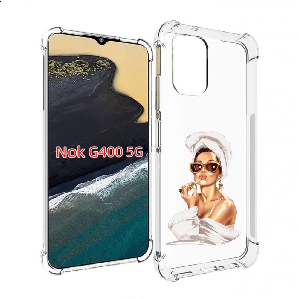 

Чехол MyPads Девушка-утром женский для Nokia G400 5G, Прозрачный, Tocco