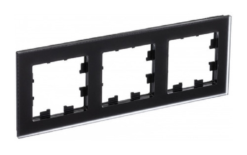 

Рамка Schneider Electric 3-я черная ATN331003.7 7 шт, Черный