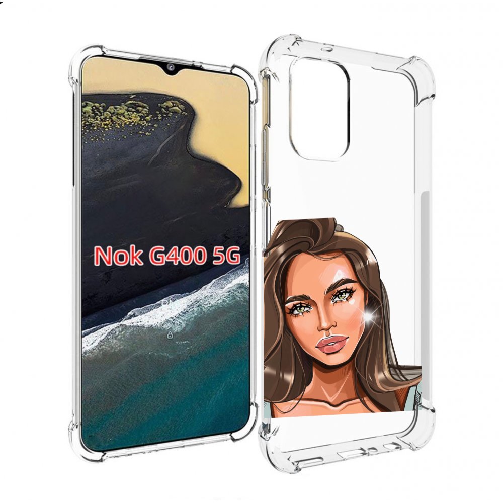 

Чехол MyPads Девушка-с-зелеными-глазами для Nokia G400 5G, Прозрачный, Tocco