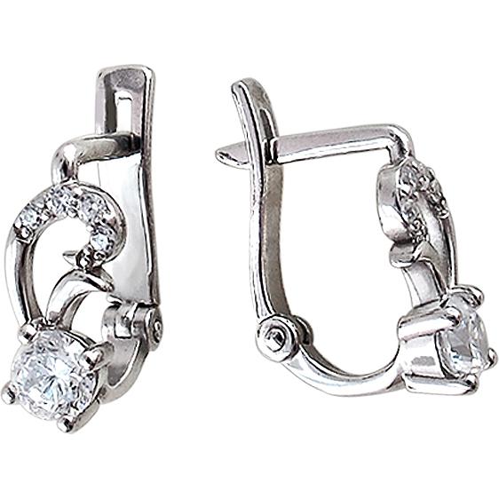 

Серьги женские из серебра Эстет 01С1510636, фианит, 01С1510636