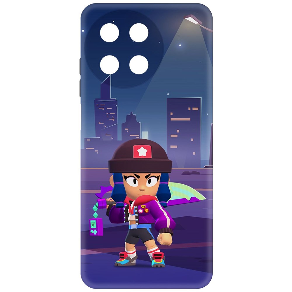 

Чехол-накладка Krutoff Soft Case Brawl Stars - Героиня Биби для Realme 11 4G черный