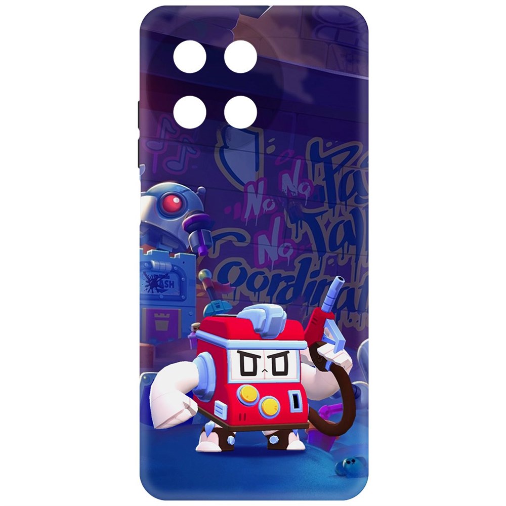 

Чехол-накладка Krutoff Soft Case Brawl Stars - V8-БИТ для Realme 11 4G черный