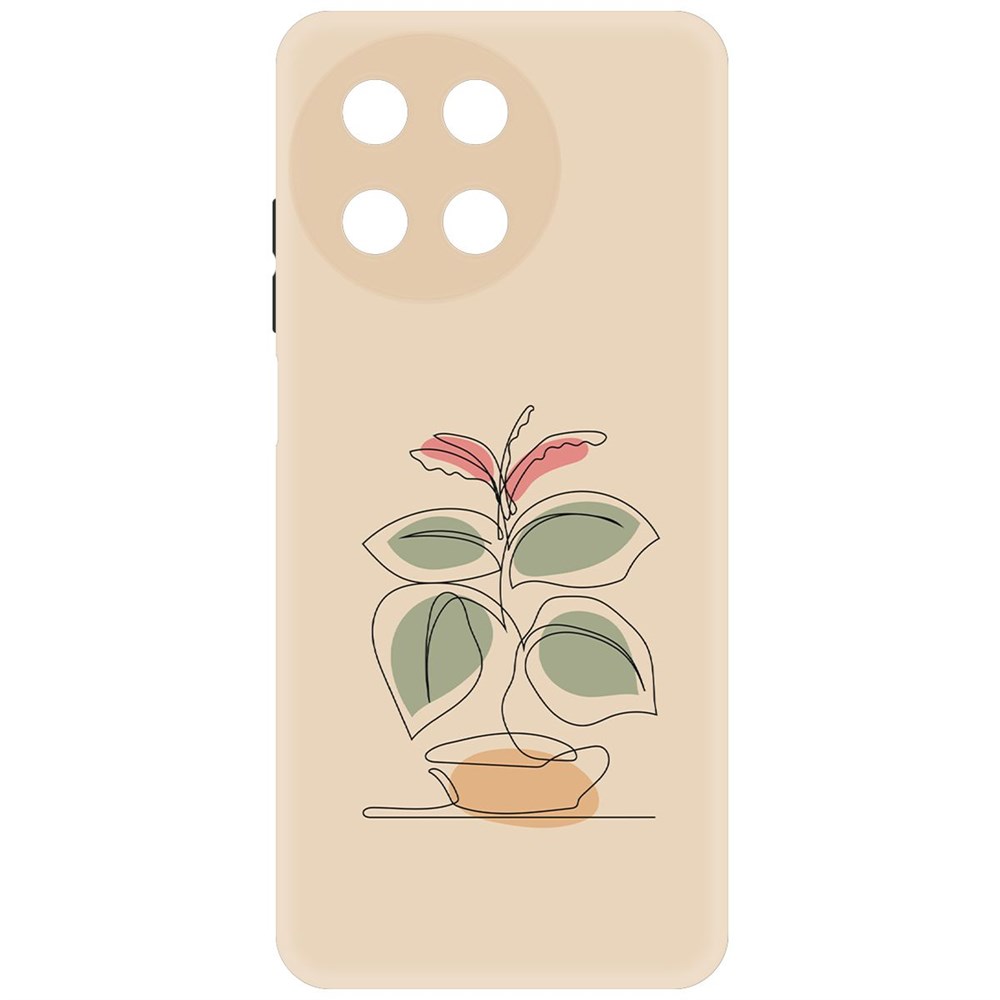 

Чехол-накладка Krutoff Soft Case Цветок для Realme 11 4G черный