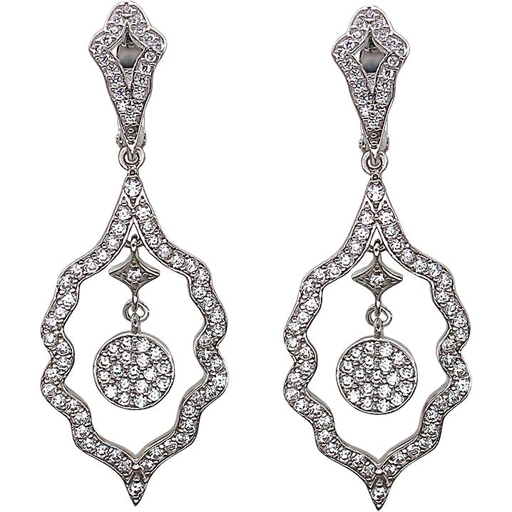 

Серьги женские из серебра Эстет 01С1510717, фианит, 01С1510717