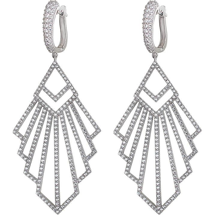 

Серьги женские из серебра Эстет 01С1510531, фианит, 01С1510531