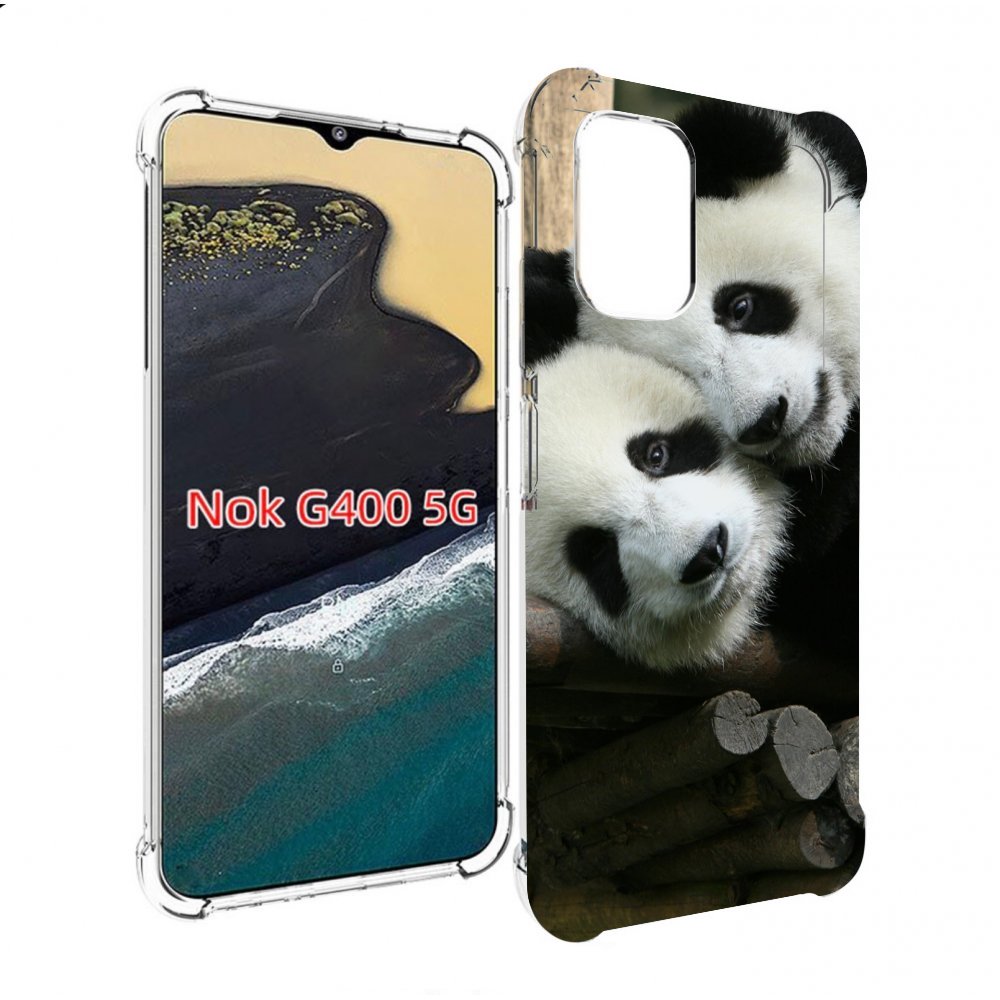 

Чехол MyPads Две-панды для Nokia G400 5G, Прозрачный, Tocco