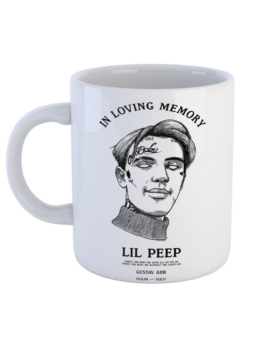 фото Кружка сувенирshop рэп-исполнитель "lil peep / лил пип" 330 мл cu-mzlp1-w/s