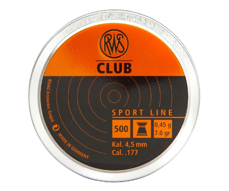 

Пули RWS Club (500 шт.), Серый
