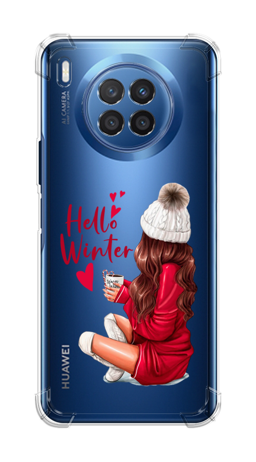 

Чехол Awog на Honor 50 Lite "Hello winter", Красный;коричневый;белый