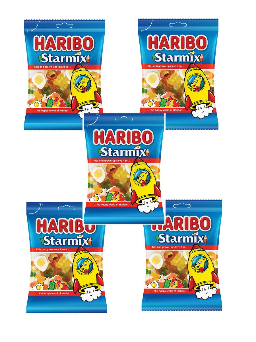 фото Жевательный мармелад haribo starmix 5 шт по 75 г