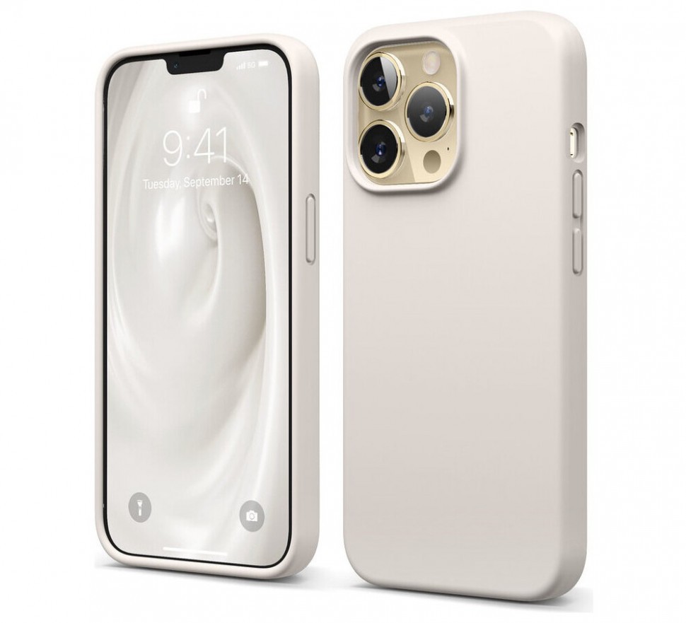 фото Чехол elago soft silicone для iphone 13 pro, бежевый