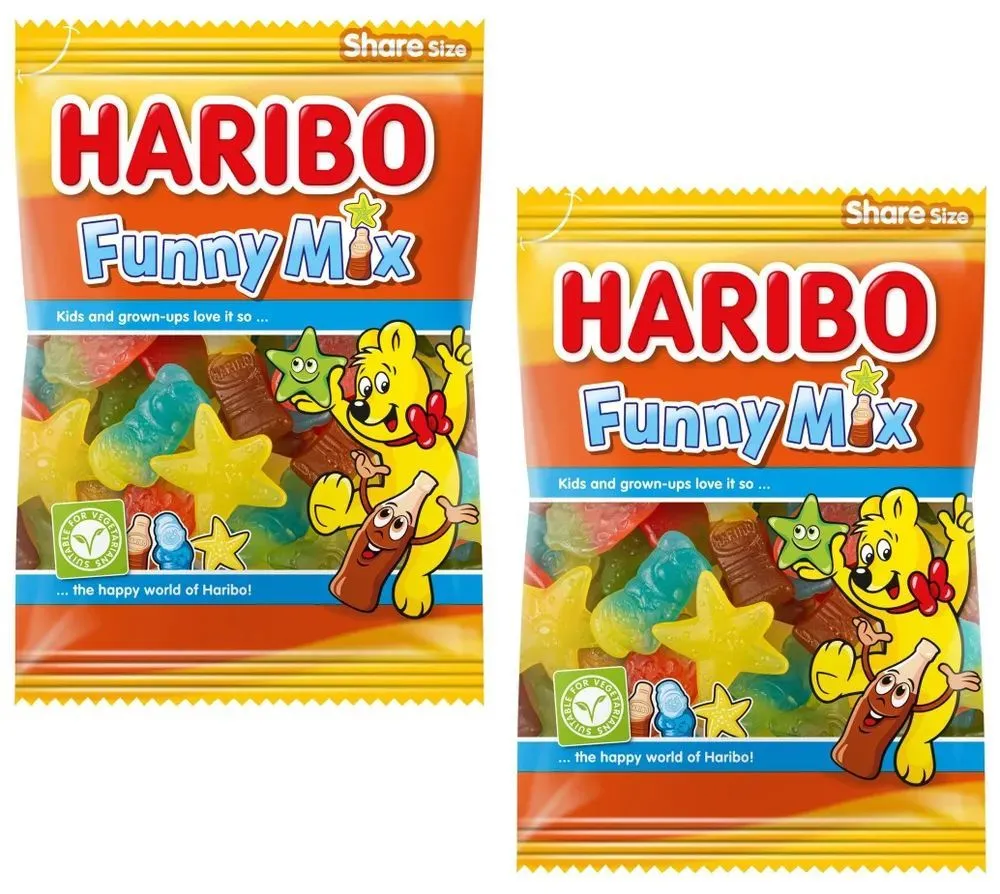 

Мармелад жевательный Haribo Funny Mix гигантские формы 5 шт по 75 г