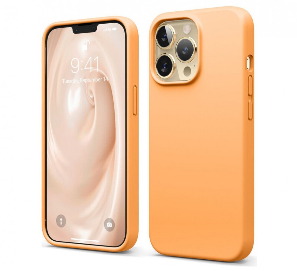 фото Чехол elago soft silicone для iphone 13 pro, оранжевый