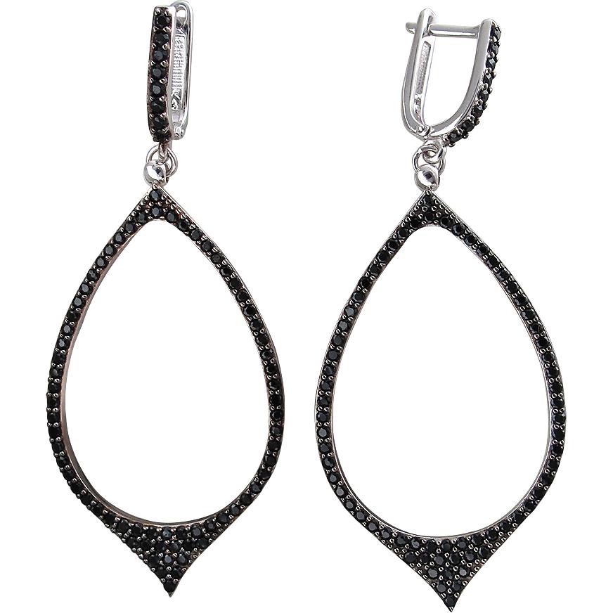 

Серьги женские из серебра Эстет 01С2510543-1, фианит, 01С2510543-1