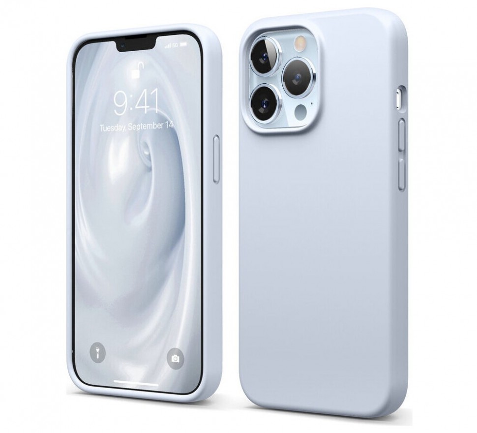 фото Чехол elago soft silicone для iphone 13 pro, голубой