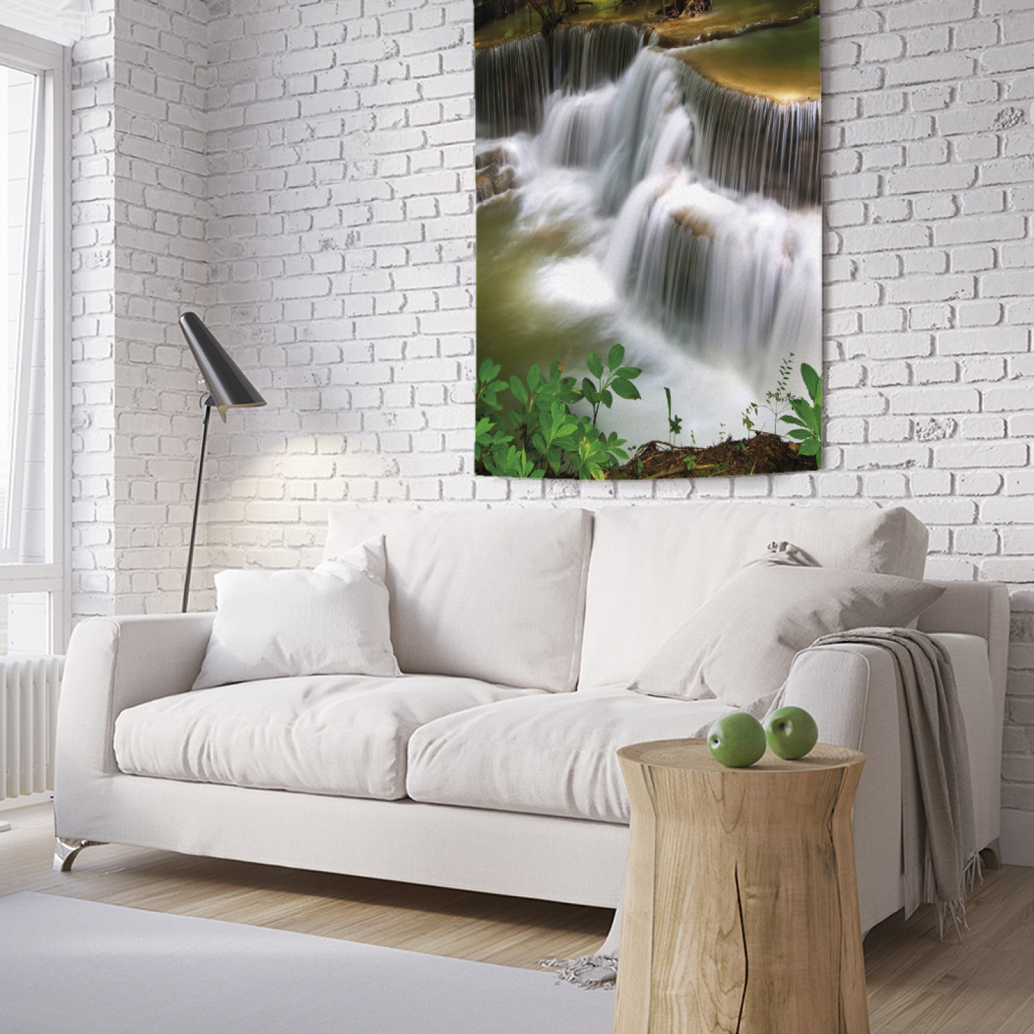 

Вертикальное фотопанно на стену JoyArty Двухъярусный водопад 100x150 см, Двухъярусный водопад