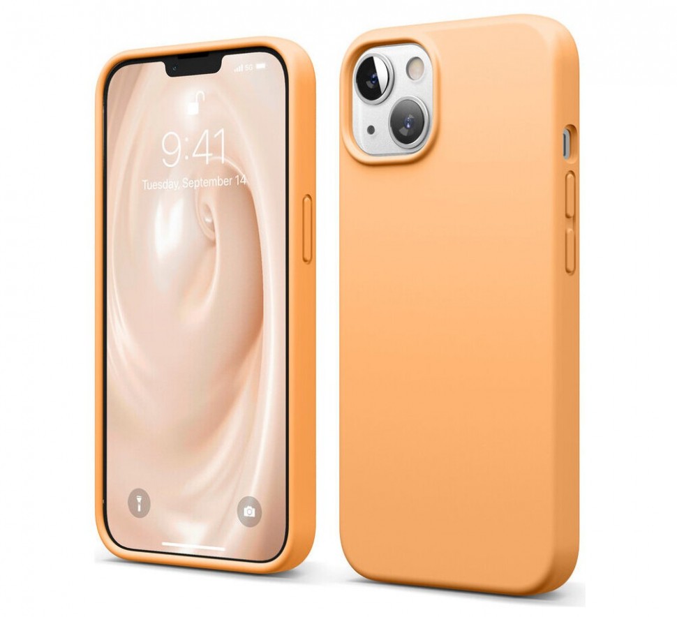 фото Чехол elago soft silicone для iphone 13, оранжевый