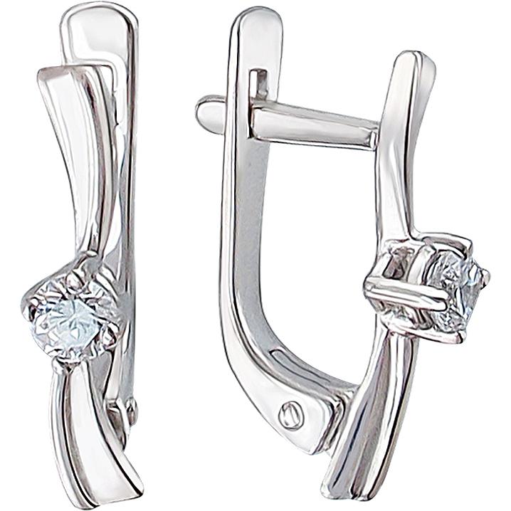 

Серьги женские из серебра Эстет 01С153627, фианит, 01С153627