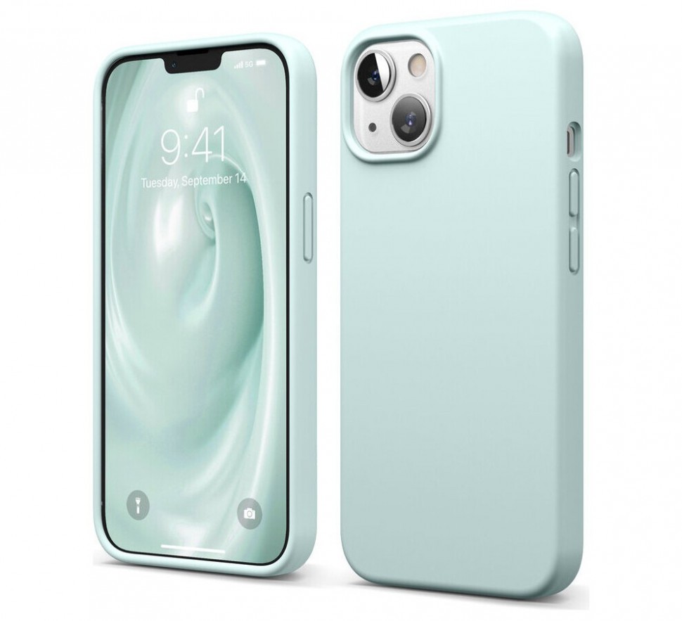 фото Чехол elago soft silicone для iphone 13, мятный