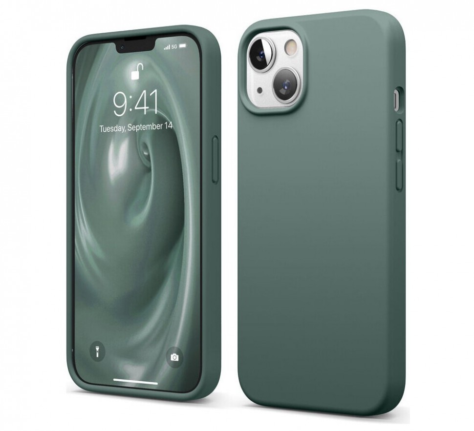 

Чехол Elago Soft silicone для iPhone 13, Темно-зеленый