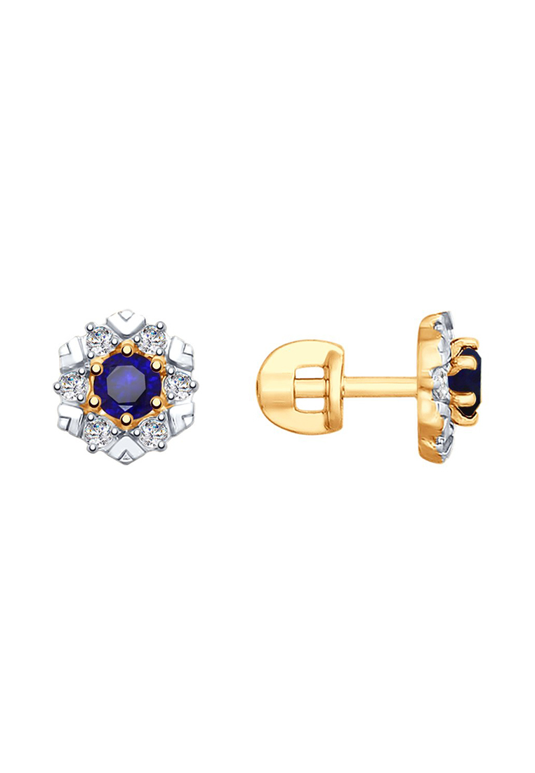 

Серьги из красного золота с корундом/фианитом SOKOLOV 725781, 725781_k