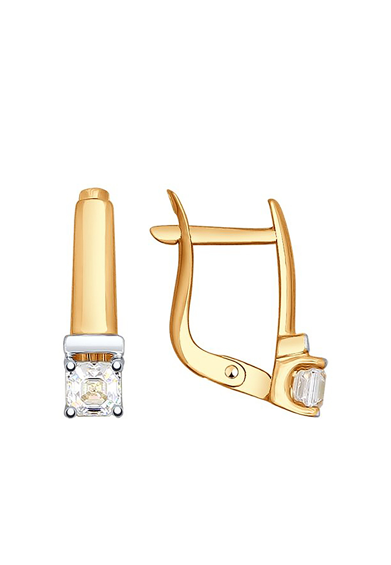

Серьги из красного золота с фианитом SOKOLOV 81020293, 81020293_k