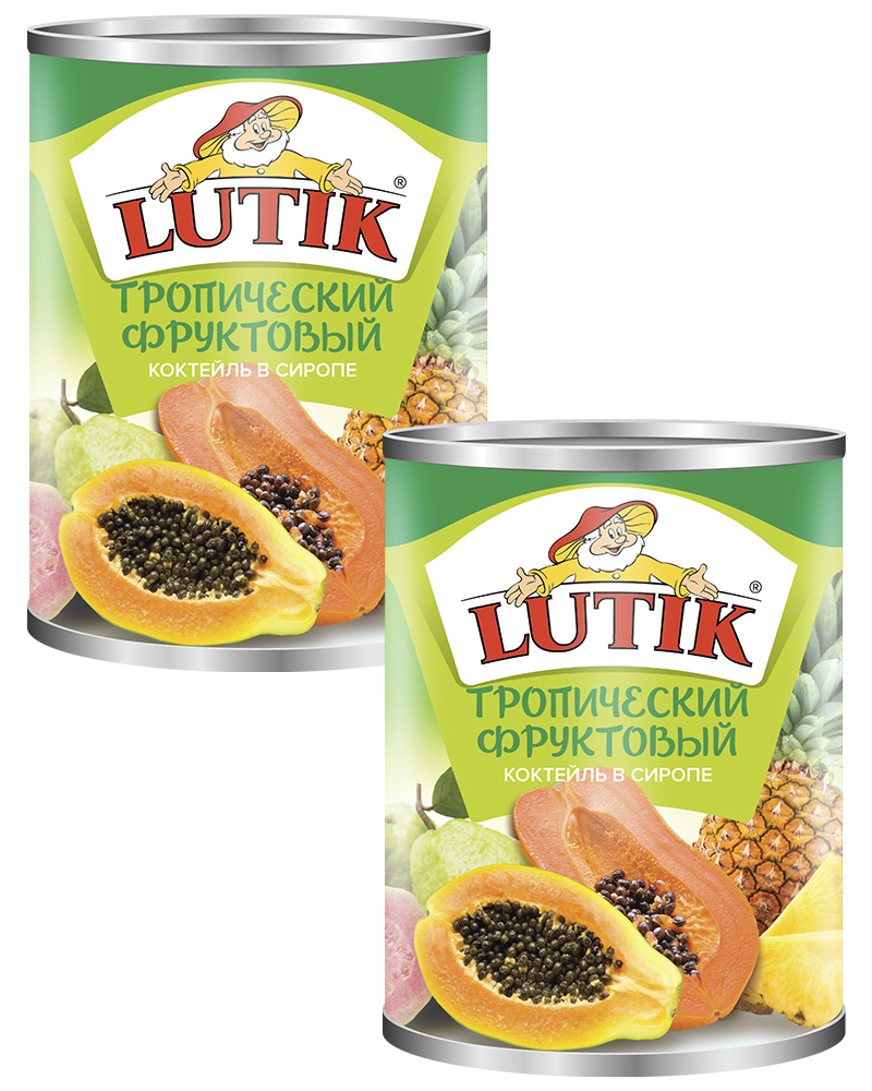 

Тропический фруктовый коктейль Lutik, 3100 мл. - 2 шт