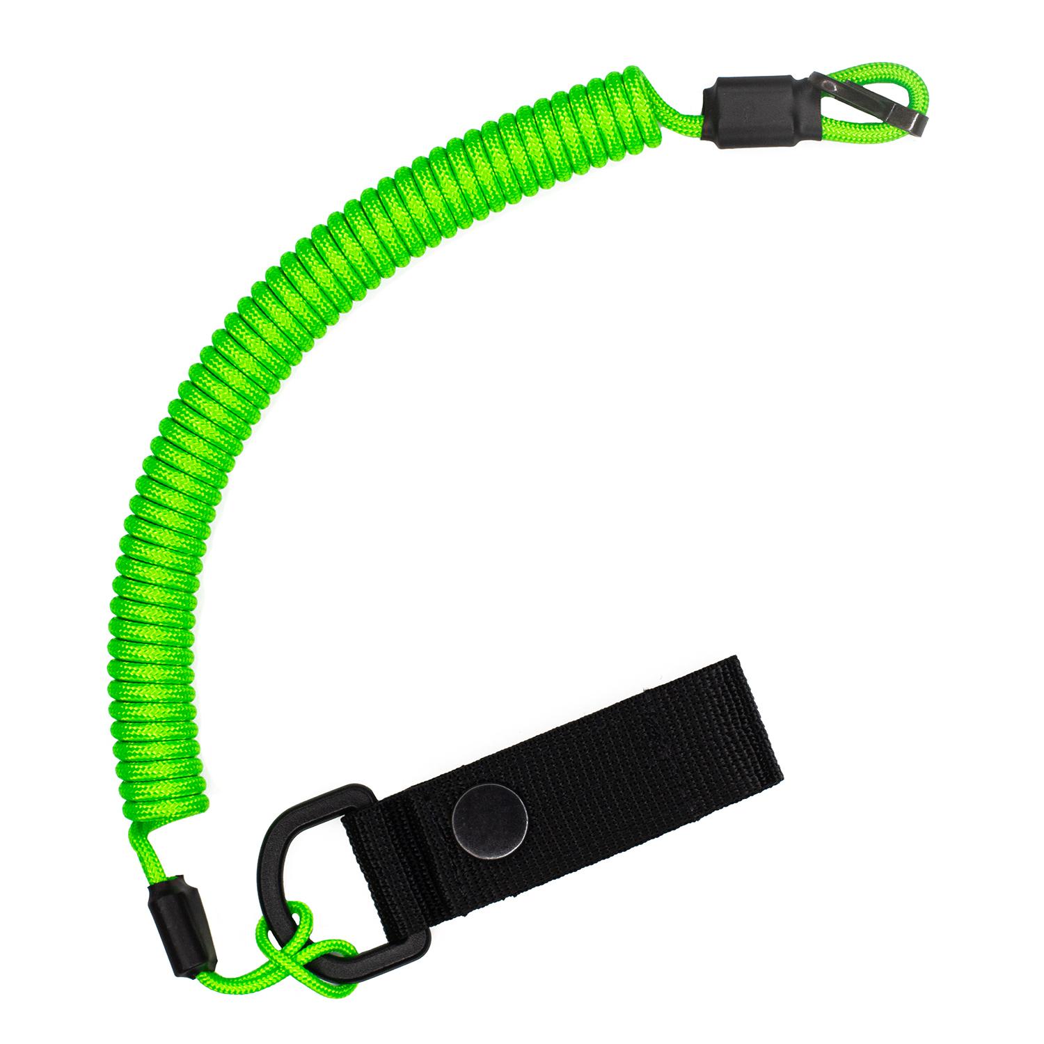 

Страховочный тренчик CORD из паракорда с креплением на ремень и карабином (neon green), Зеленый, 67883